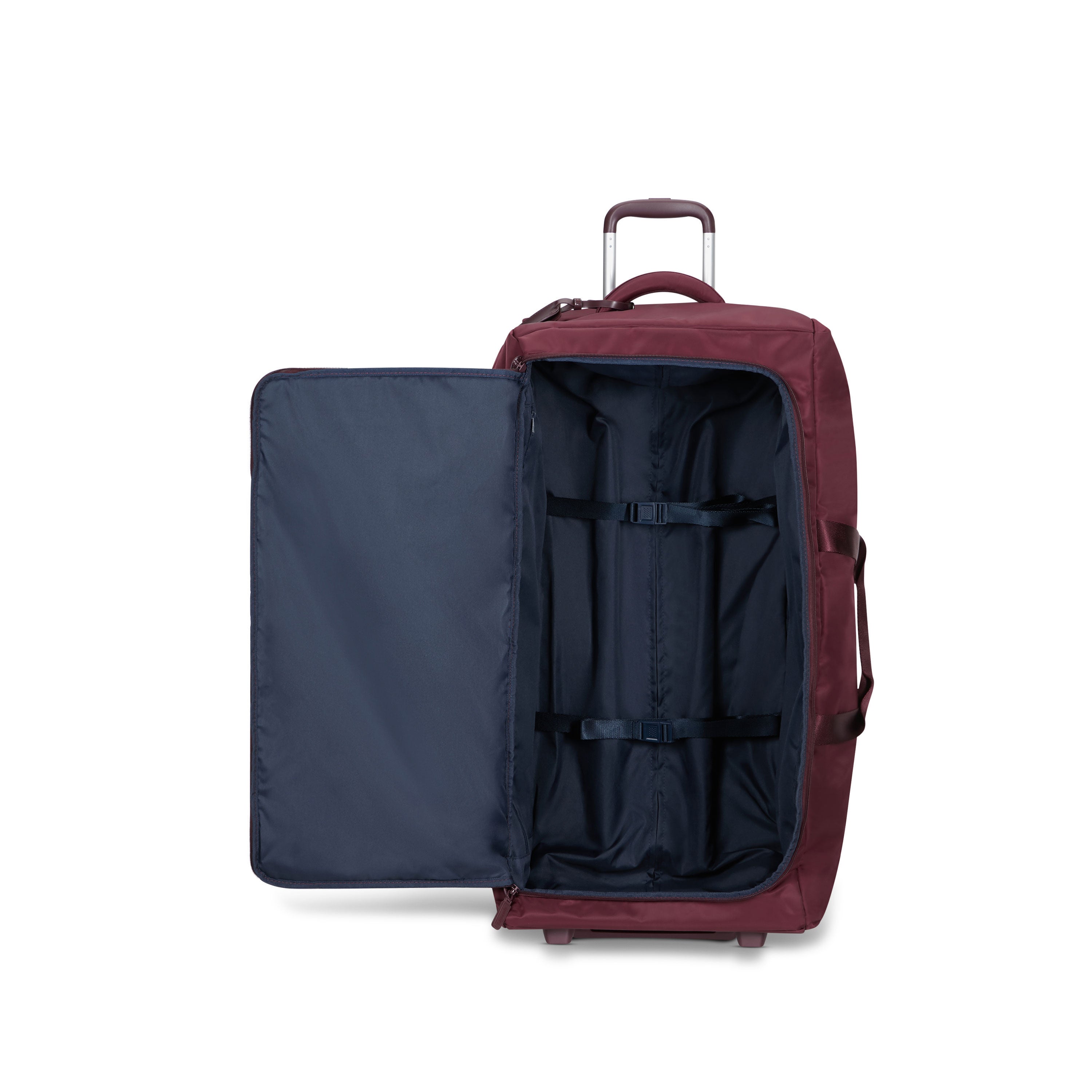 Lipault Foldable Plume Wheeled Duffel, Bordeaux, Interior Image image number 2